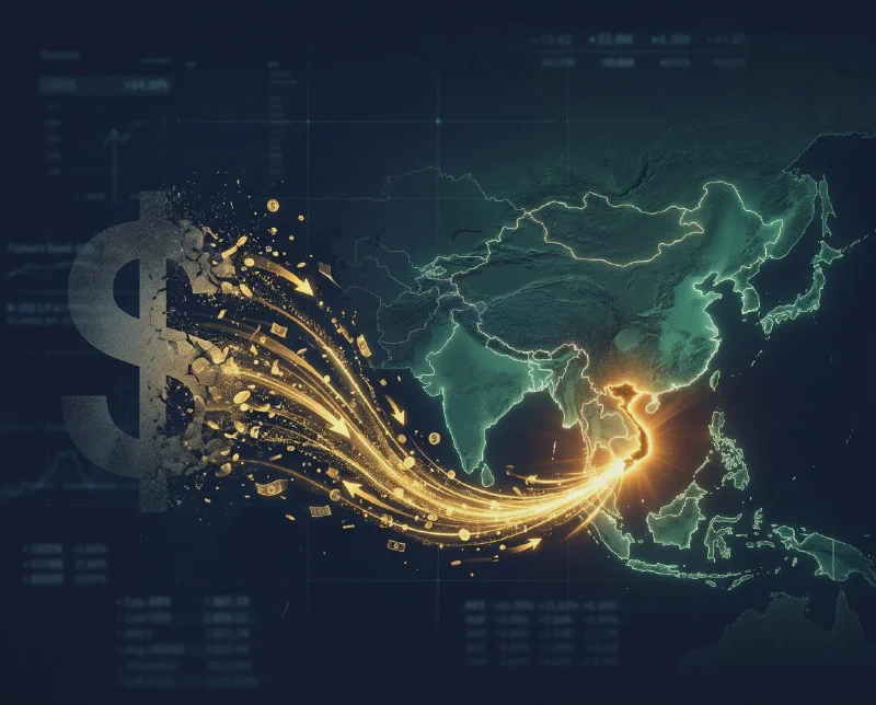 Dòng vốn quốc tế dịch chuyển từ USD sang thị trường mới nổi châu Á