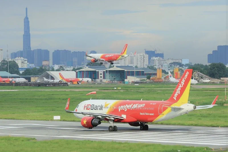 Máy bay VietJet Air tại sân bay