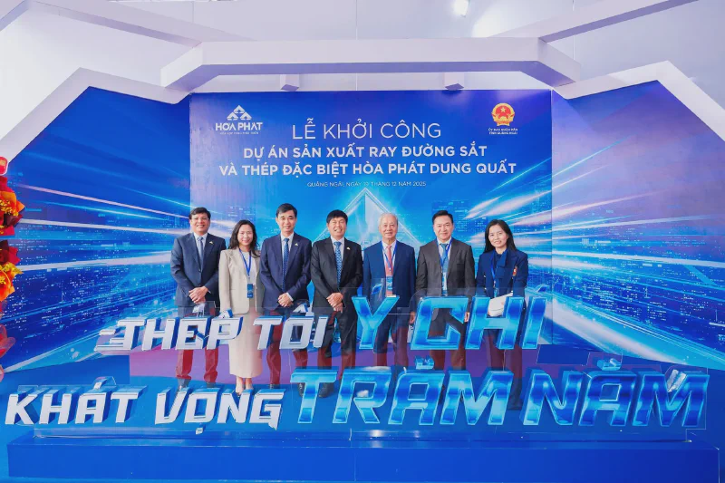 Lễ khởi công nhà máy ray và thép đặc biệt Hòa Phát Dung Quất