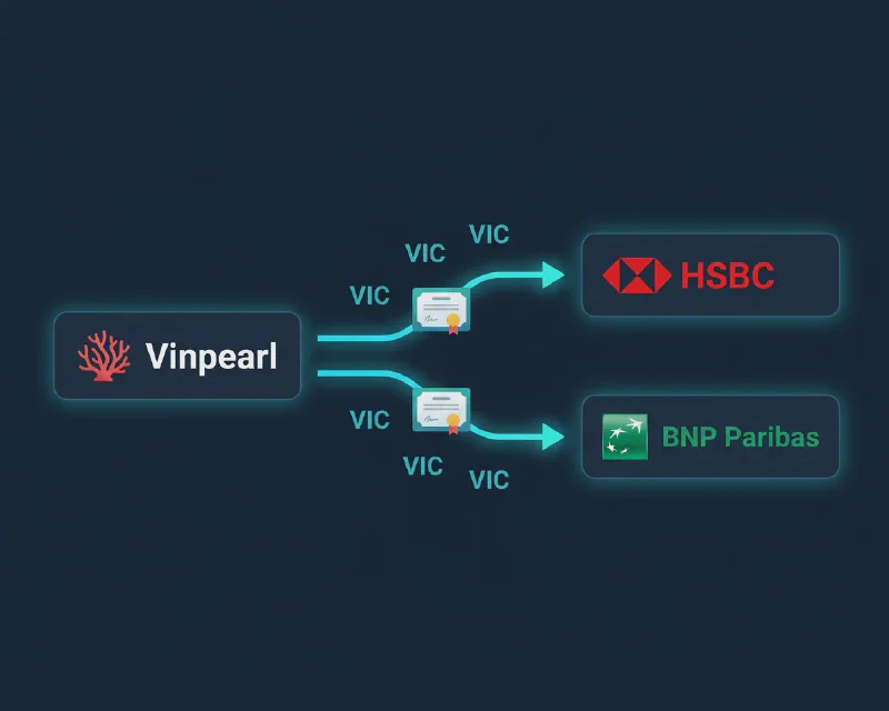 Sơ đồ chuyển quyền cổ phiếu VIC từ Vinpearl sang các đại diện lưu ký quốc tế