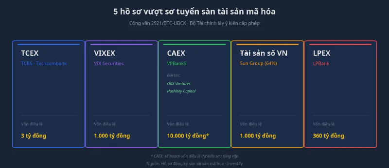 5 hồ sơ vượt sơ tuyển sàn tài sản mã hóa