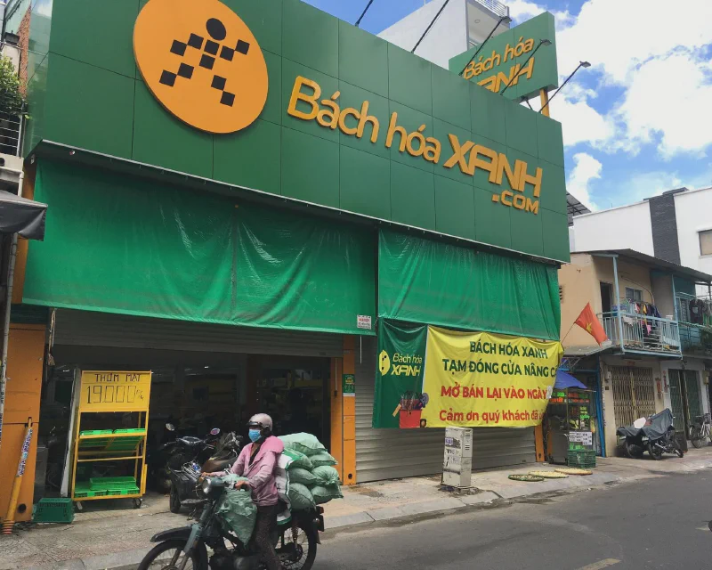 Cửa hàng Bách Hóa Xanh trong giai đoạn đóng cửa 2022, đối nghịch hoàn toàn với làn sóng mở rộng hiện tại