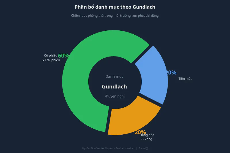 Phân bổ danh mục theo Gundlach, 40% trong tài sản phòng thủ