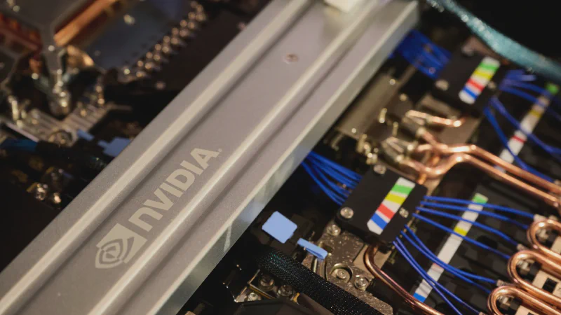 GPU Nvidia H100 trong giá đỡ trung tâm dữ liệu, biểu tượng của giai đoạn khan hiếm năm 2023