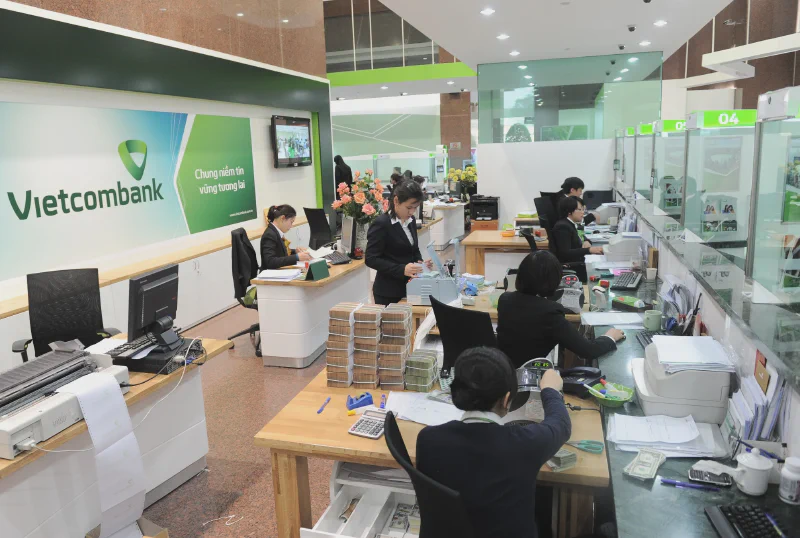 Quầy giao dịch Vietcombank