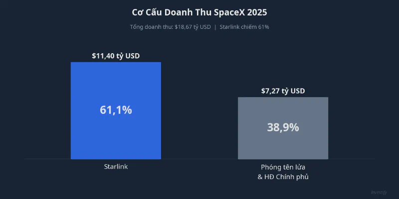 Cơ cấu doanh thu SpaceX 2025