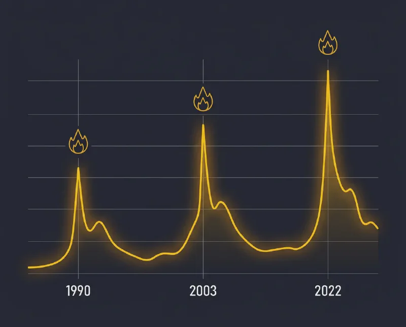 Giá vàng trong các cuộc xung đột lớn: 1990, 2003, 2022