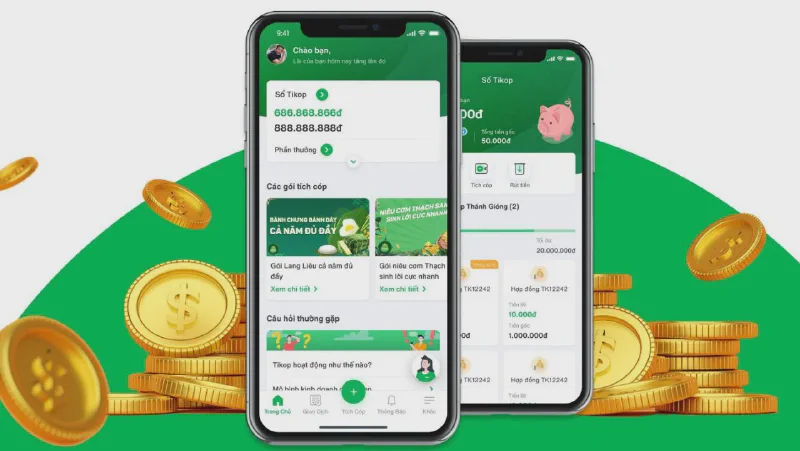 Tikop app interface on mobile phone