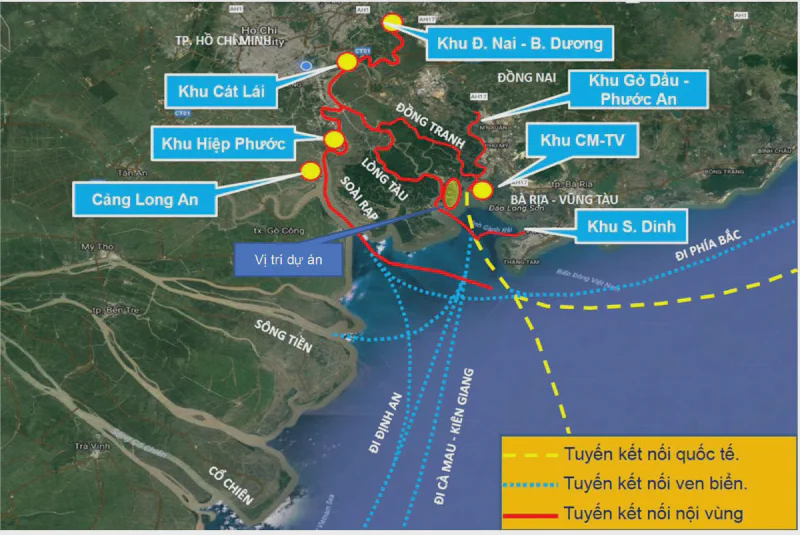 Map showing the Can Gio port location at Ho Chi Minh City&rsquo;s gateway