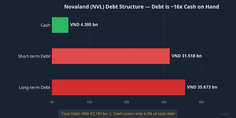 Novaland debt structure chart