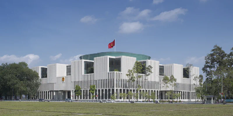 Vietnam&rsquo;s National Assembly building — where the nuclear project&rsquo;s fate will be decided