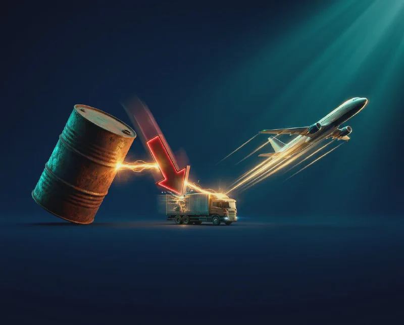 Falling oil prices benefit aviation and transportation sectors