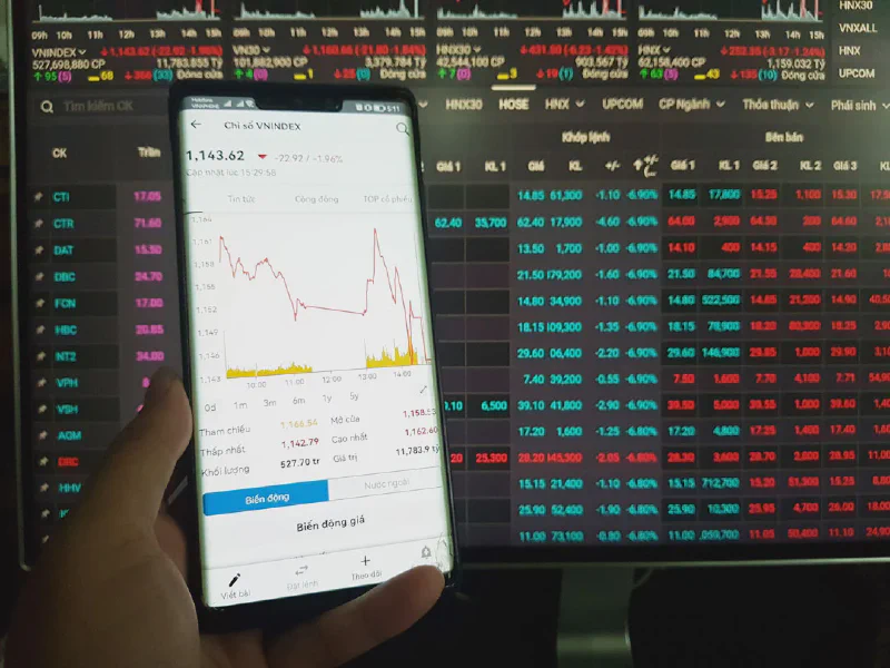 VN-Index during the tariff shock session in April 2025