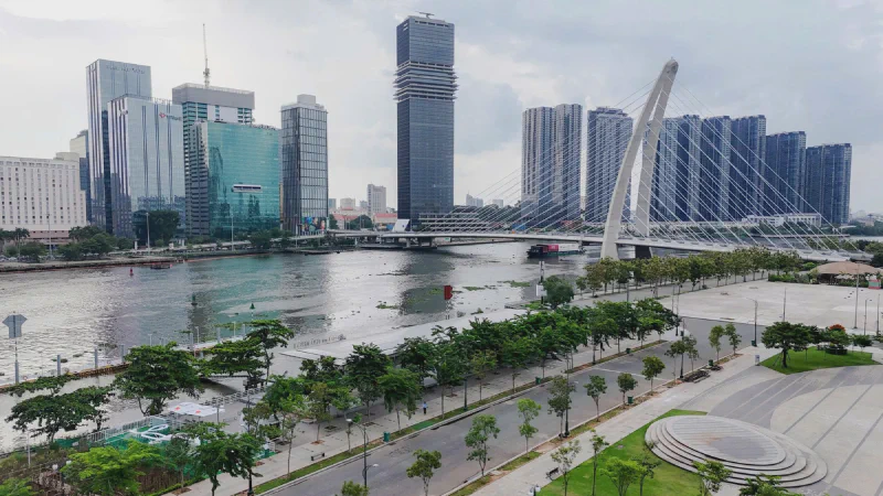 Thu Thiem urban area, home of the VIFC international financial center