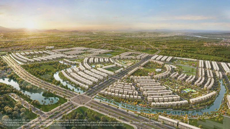 Vinhomes urban development aerial view