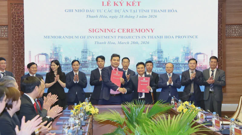 MOU signing ceremony at Thanh Hoa on March 28, 2026