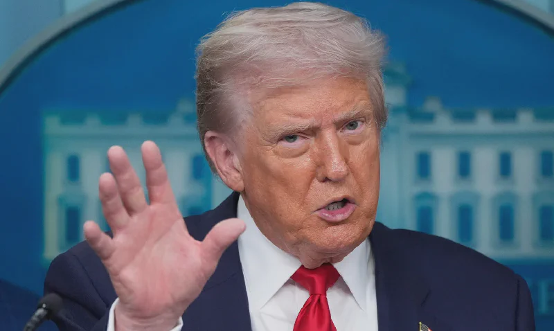 Trump speaks about Iran at the White House