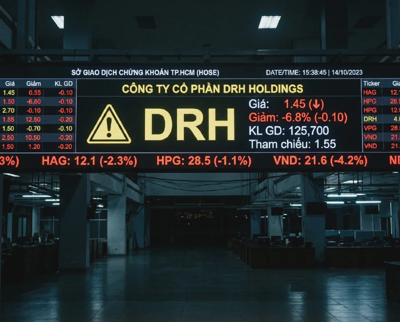 HOSE electronic display showing the DRH warning status