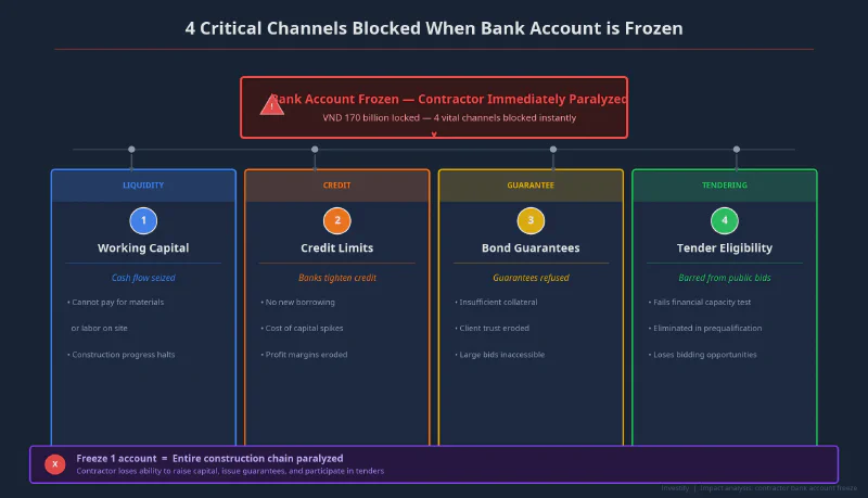 4 operational channels blocked when a contractor&rsquo;s bank account is frozen