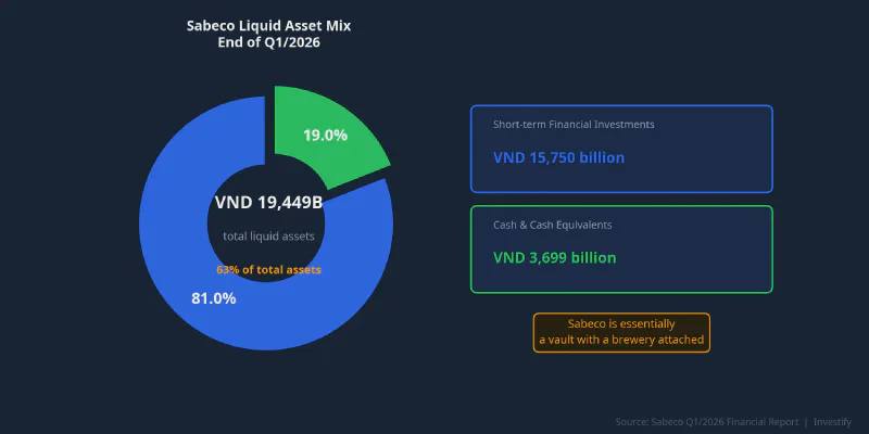 Sabeco liquid asset composition, end of Q1/2026