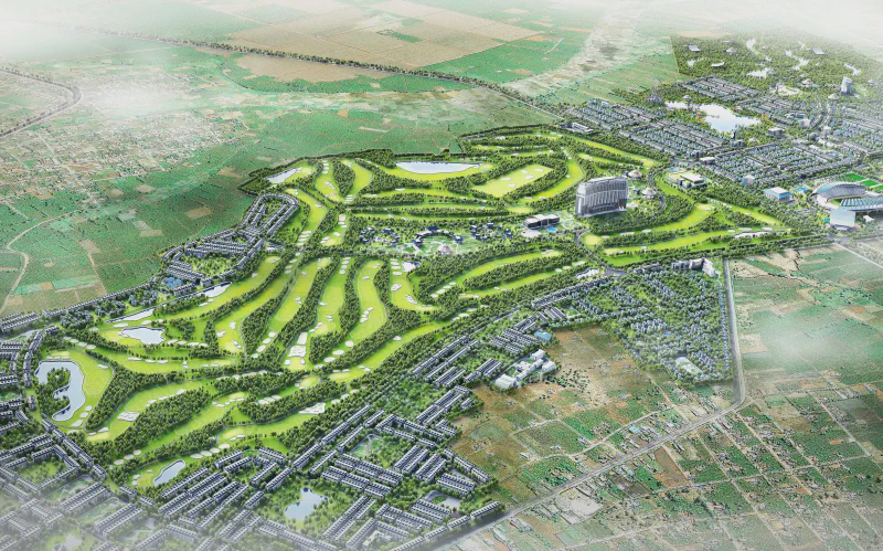 Aerial masterplan of FLC Pleiku Golf Club & Luxury City Resort, Dak Doa, Gia Lai
