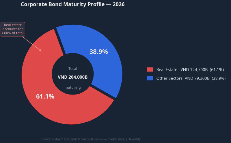 Corporate bond maturity profile for 2026: real estate accounts for more than 60% of total maturity pressure
