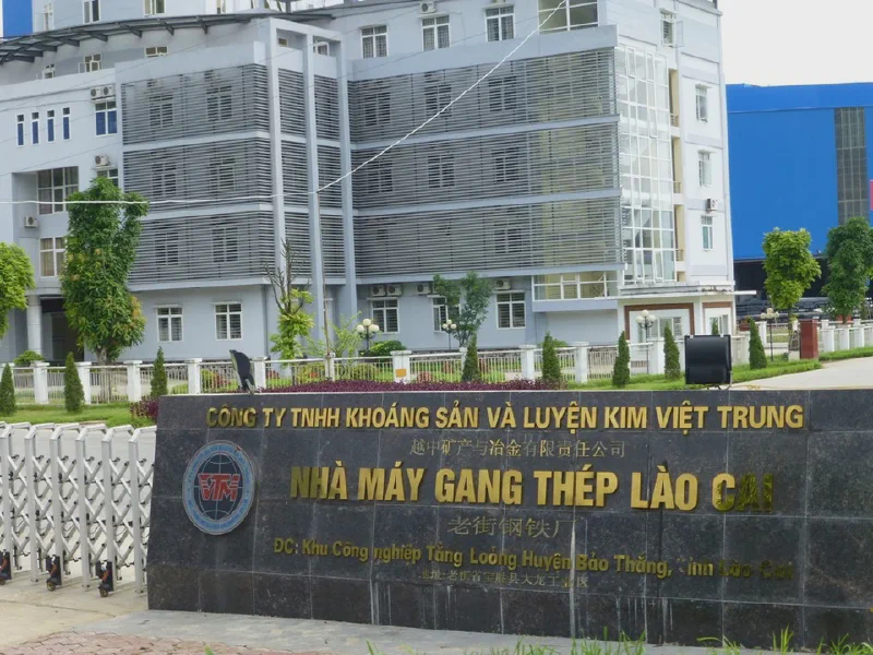 Lao Cai steel plant of the Vietnam-China joint venture (VTM)