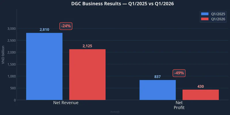 DGC Q1/2025 vs Q1/2026 Business Results