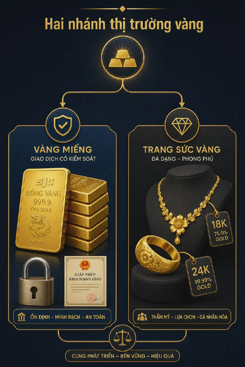 Two policy branches in the gold market